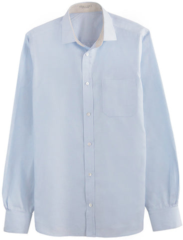 Light Blue Herringbone Shirt